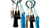 necklaces tassels beads crystal double pendant